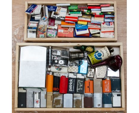 A collection of thirty plus cigarette lighters, to include novelty; together with a large Japanese lighter, also a good quant