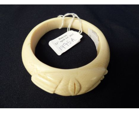 1930s Ivory bangle, tribal interest 