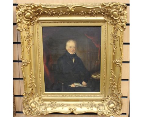 MOORE, WILLIAM (BRITISH) (1790 - 1851), half length portrait of a gentleman, oil on copper, signed and dated 1837, 35cm by 30