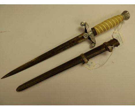 German army dagger, spiral white handle (copy)