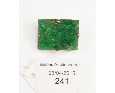 A jade panel brooch 
