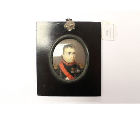 Miniature portrait on ivory Napoleon