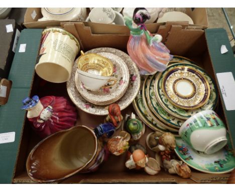 Royal Doulton Autumn breezes HN 1911 with Royal Doulton Genevieve HN 1962, six Hummel Goebel figures, with assorted Minton, R