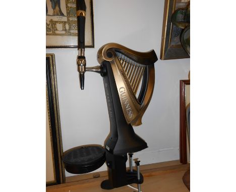 Breweriana Guiness harp beer pump, lights up and all working