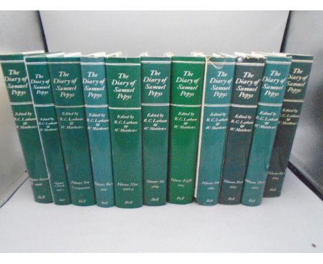 The diary of Samuel Pepys- edited by R.C Latham &amp; W Matthews in volumes 1-11. Pub. bell each with hard green boards and d