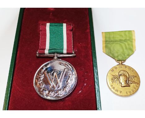 MILITARIA - WOMENS ARMY CORP 1942-43 AND WOMENS VOLUNTARY SERVICE MEDAL

NO. 27