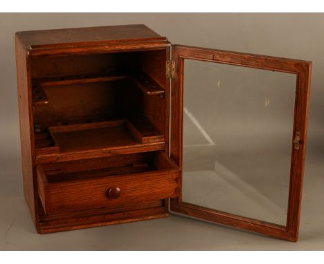 Small smoking pipe Yacht Cabinet With Hinged Glass Door and Two Drawers. 42x21x31cm #170