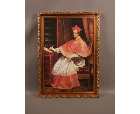 Portrait of Cardinal Bernardino Spada by Guido Reni, Framed Print on Canvas.86x60cm#1 