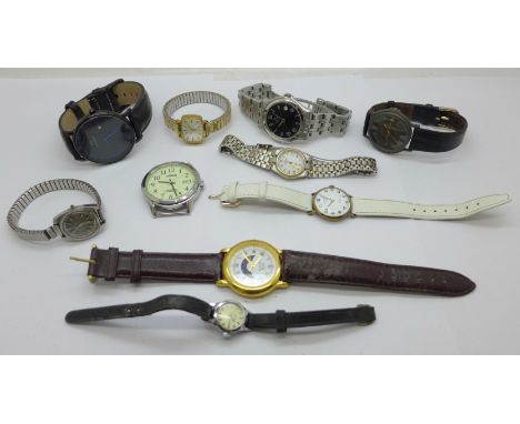 Wristwatches including Tissot Seamaster, Rotary mechanical, Solvil and Titus, etc. 