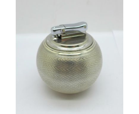 A silver Witchball table cigarette lighter by Comyns, London 