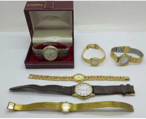 Six Rotary wristwatches 
