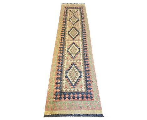 ANATOLIAN KILIM RUNNER, 296cm x 73cm. 