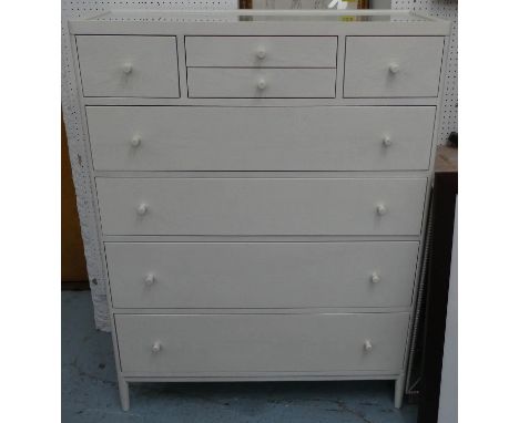ERCOL SALINA AND DRAWER TALL CHEST, by Lisa Gould Sandall, 95cm x 40cm x 125cm H. 