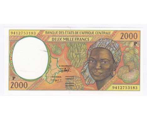Central African State (Chad) - 1994 2000 Francs  Ref P3b, AUNC