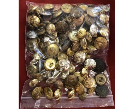British and Commonwealth Military Button Collection (100+), a good mixed range including Brass, Chromed and Staybright and ha