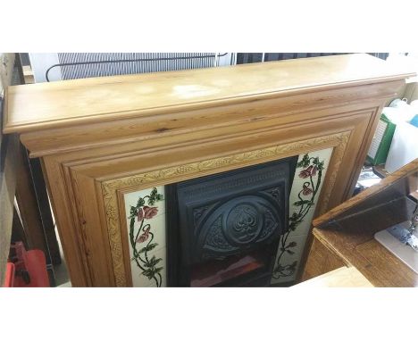 Pine electric fire surround