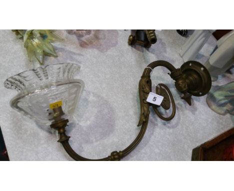 Cut glass light fitting