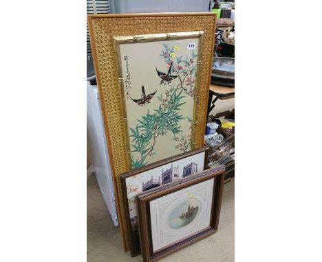 Oriental print, etching etc.
