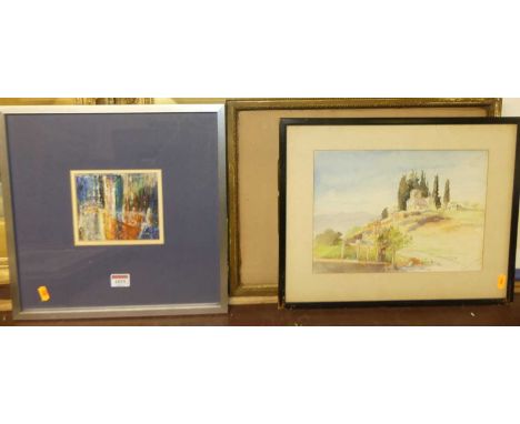 Claire A Villas - Cockerel, limited edition print; together with other contemporary pictures and prints (5)