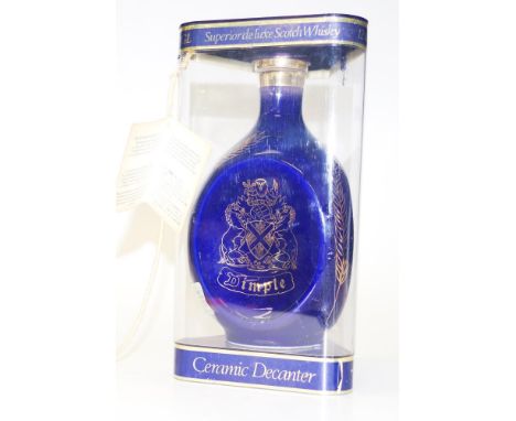 Bottle Dimple Superior Deluxe Scotch whisky in presentation ceramic decanter, in original packaging.