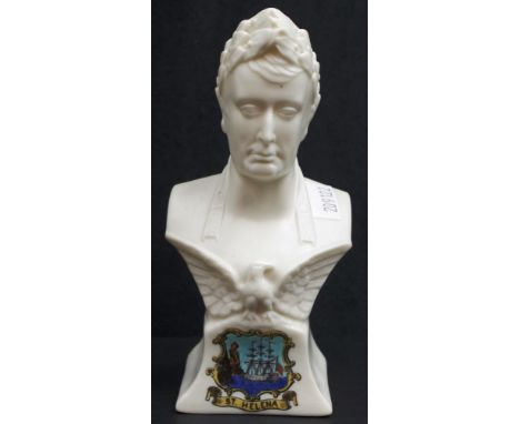 Vintage Goss ceramic souvenir bust of Napoleon bust of Napoleon, titled to base, marked Goss, (height 14cm approx).