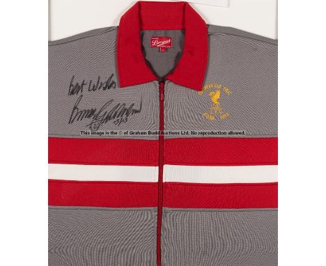 Bruce Grobbelaar signed replica Liverpool 1984 European Cup Final tracksuit top,  from the match in Rome on 30th May, the gre