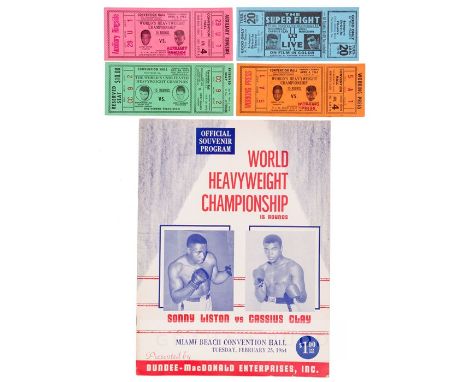 Official programme for the Sonny Liston v Cassius Clay World Heavyweight Championship fight, 25th Februay 1964 at the Miami B