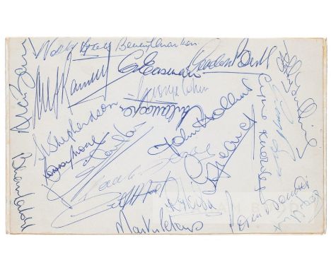 England team signed 1966 World Cup first day cover, signed in blue ink on reverse by approx. 23 squad members including Easth