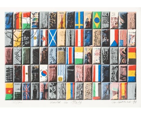 Gaetano Grillo (Italian, b.1952), WORLD IN ITALY poster, awarded to IAAF member Dr Arne Ljungqvist by International Sports & 