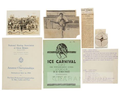 Mollie Phillips collection relating to her career as an Olympic Ice Skater and Senior Judge at the 1948 St Moritz Winter Olym