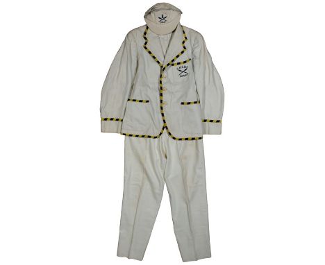 A vintage uniform for St Hilda's College Boat Club, University of Oxford, dated 1936-37,comprising a white wool blazer by S B