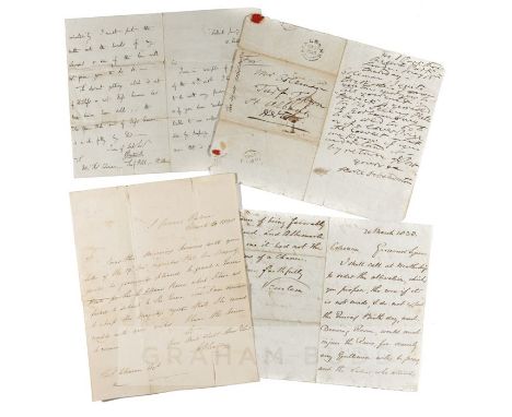 An important archive relating to the early years of steeplechasing: a collection of 32 handwritten, personally signed letters