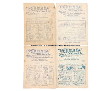 Four 1920s Chelsea v Tottenham Hotspur programmes, comprising 16th October 1920, 24th December 1921, 16th December 1922 and 2