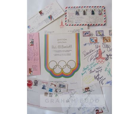 An excellent collection of Olympic Games memorabilia formerly belonging to Professor Arnold H Beckett, a former member of the