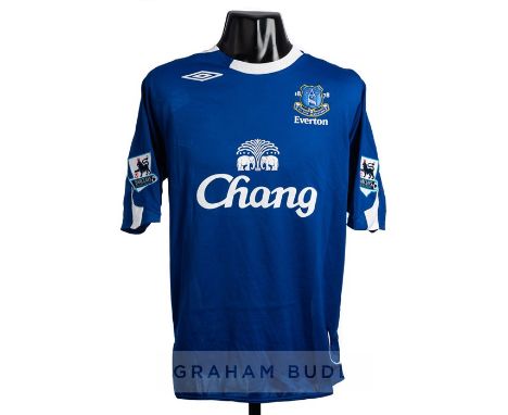 Andrew Johnson blue Everton No.8 home jersey from the 2006 Premier League match against Arsenal at the Emirates Stadium, 28th