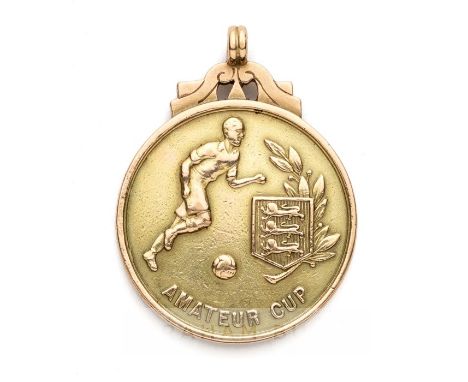 1948-49 FA Amateur Cup winner's medal awarded to a Bromley player from the match at Wembley, 23rd April 1949, circular medal 