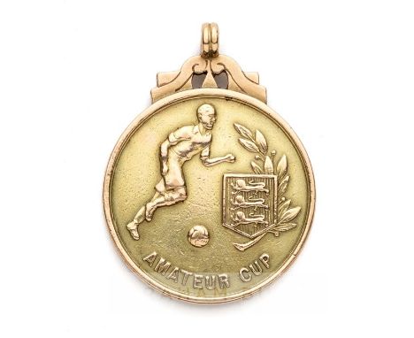 1948-49 FA Amateur Cup winner's medal awarded to a Bromley player from the match at Wembley, 23rd April 1949, circular medal 