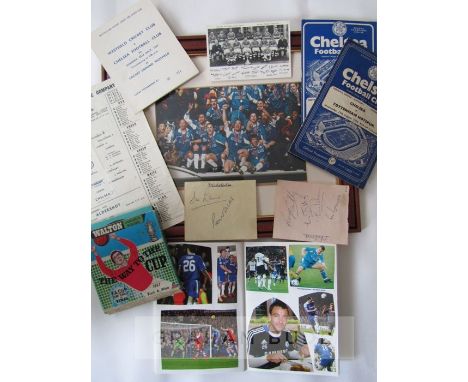 Chelsea FC miscellany,to include 8 very neatly put together Exercise book style scrapbooks all dedicated to individual player