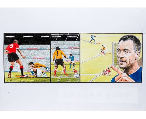 Paul Trevillion (British, b.1934), YOU ARE THE REF - LAWS OF FOOTBALL NO. 331, featuring original drawing of John Terry,   as