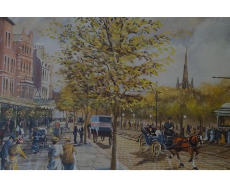 Bernard McMullen Limited edition Print with Double Blind stamp Signed in pencil - Lord St Southport 75/850