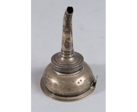A GEORGE III SILVER WINE FUNNEL. London 1801.