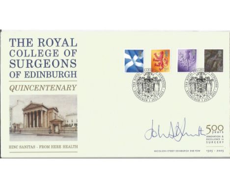 RCS John A R Smith President signed official Covercraft FDC to commemorate the Royal College of Surgeons of Edinburgh. Signed