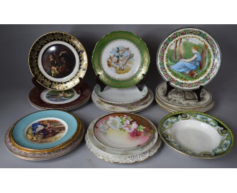 A Collection of Various Continental and English Ceramic Plates to Inlcude Wedgwood Helena Transfer Pattern Plate, Various Oth