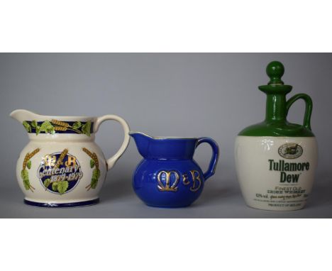 Two Wade Advertising Jugs for M&amp;B Beer Together with an Irish Whiskey Stoneware Jug 