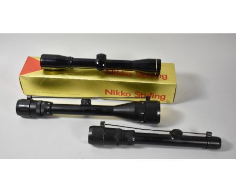 Three Telescopic Rifle Sights by By Bushmaster, Nikko Stirling and R W S Classic 