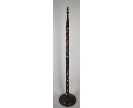 A Mid 20th Century Standard Lamp, the Support of Open Spiral Form 