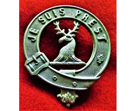 Lovat Scouts Cap Badge (White-metal), two lugs, the wording "Je Suis Prest", sealed 10th Jan 1951. K&amp;K: 2336