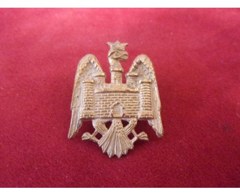 The Bedfordshire Yeomanry (Lancers) Cap Badge (Brass), two lugs, first type. K&amp;K: 1488
