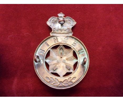 East Lancashire Regiment Victorian Other Ranks Helmet Plate Centre 1881-1901 (Bi-metal construction) K&amp;K: 320. Four lugs.