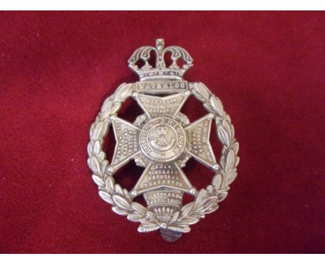 Rifle Brigade (Prince Consort's Own) EIIR Side Cap Badge (White-metal), slider. Design used 1956-1958. K&amp;K: 2020